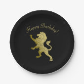 Golden Royal Lion Black Papieren Bordje (Voorkant)
