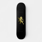 Golden Royal Lion Black Persoonlijk Skateboard (Voorkant)