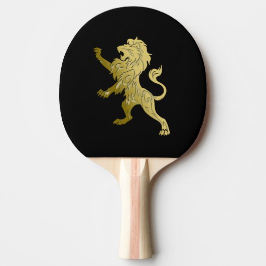 Golden Royal Lion Black Tafeltennisbatje (Voorkant)