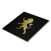Golden Royal Lion Black Tegeltje (Zijkant)