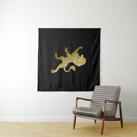 Golden Royal Lion Black Wandkleed (In Situ (horizontaal))