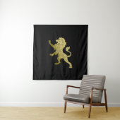 Golden Royal Lion Black Wandkleed (In situ)
