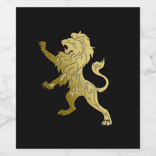 Golden Royal Lion Black Wijn Etiket (Enkel label)