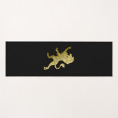 Golden Royal Lion Black Yogamat (Voorkant (horizontaal))