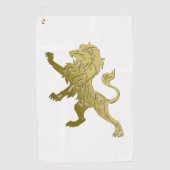 Golden Royal Lion Golfhanddoek (Voorkant)