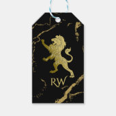 Golden Royal Lion Monogram Cadeaulabel (Voorkant)