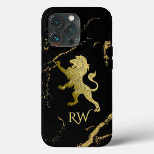 Golden Royal Lion Monogram Case-Mate iPhone Case