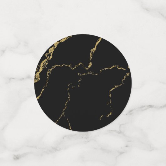 Golden Royal Lion Monogram Confetti (Kleine voorkant)