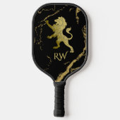 Golden Royal Lion Monogram Pickleball Paddle (Achterkant)