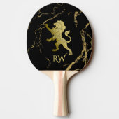 Golden Royal Lion Monogram Tafeltennisbatje (Achterkant)