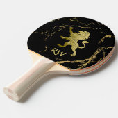 Golden Royal Lion Monogram Tafeltennisbatje (Voorkant Gekanteld)