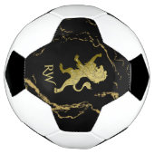 Golden Royal Lion Monogram Voetbal (Gedraaid)