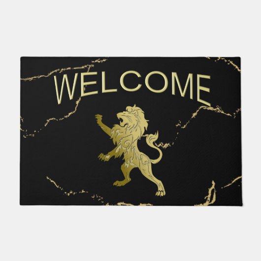 Golden Royal Lion Welkom Deurmat (Voorkant)