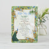 Golden Royal Peacock Feathers Kaart (Staand voorkant)