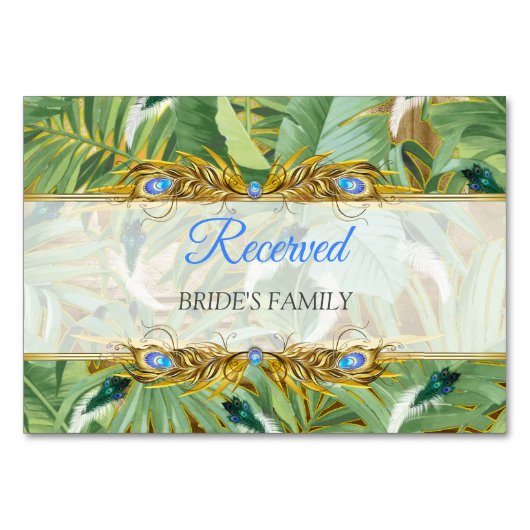 Golden Royal Peacock Feathers Kaart (Voorkant)