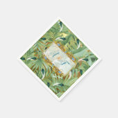 Golden Royal Peacock Feathers Servet (Hoek)