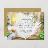 Golden Royal Peacock Feathers Uitnodiging Briefkaart (Voorkant / Achterkant)