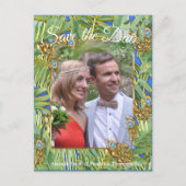 Golden Royal Peacock Temple Dreams Aankondigingskaart (Voorkant)