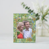 Golden Royal Peacock Temple Dreams Aankondigingskaart (Staand voorkant)