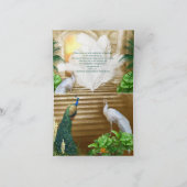 Golden Royal Peacock Temple Dreams Bedankkaart (Binnen)