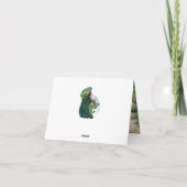 Golden Royal Peacock Temple Dreams Bedankkaart (Achterkant)