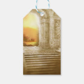 Golden Royal Peacock Temple Dreams Cadeaulabel (Achterkant)