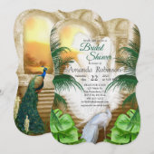 Golden Royal Peacock Temple Dreams Kaart (Voorkant / Achterkant)