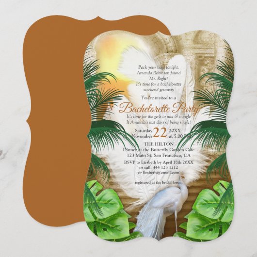 Golden Royal Peacock Temple Dreams Kaart (Voorkant / Achterkant)