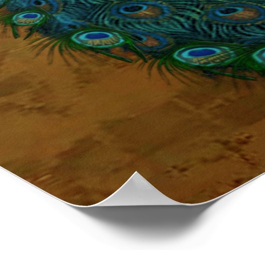 Golden Royal Peacock Temple Dreams Poster (Hoek)