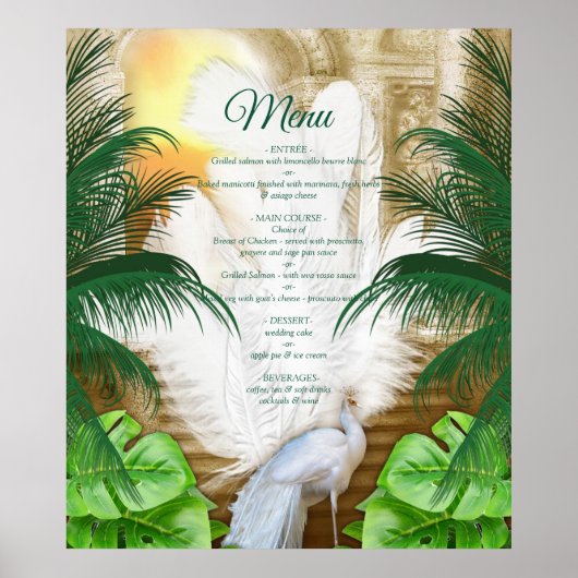 Golden Royal Peacock Temple Dreams Poster (Voorkant)