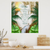 Golden Royal Peacock Temple Dreams Poster (Keuken)