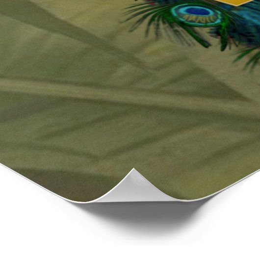 Golden Royal Peacock Temple Dreams Poster (Hoek)