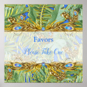 Golden Royal Peacock Temple Dreams Poster (Voorkant)