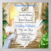 Golden Royal Peacock Temple Dreams Poster (Voorkant)