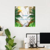 Golden Royal Peacock Temple Dreams Poster (Thuiskantoor)