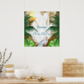 Golden Royal Peacock Temple Dreams Poster (Keuken)