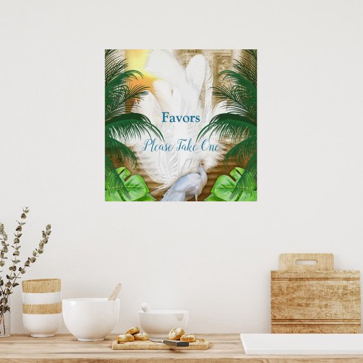 Golden Royal Peacock Temple Dreams Poster (Keuken)