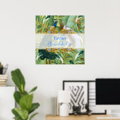 Golden Royal Peacock Temple Dreams Poster (Thuiskantoor)