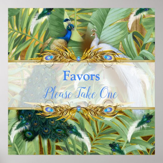 Golden Royal Peacock Temple Dreams Poster (Voorkant)