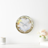 Golden Royal Peacock Temple Dreams Ronde Klok (Huis)