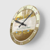 Golden Royal Peacock Temple Dreams Ronde Klok (Hoek)