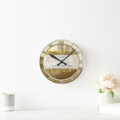 Golden Royal Peacock Temple Dreams Ronde Klok (Huis)