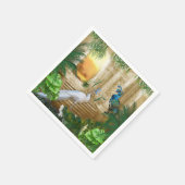 Golden Royal Peacock Temple Dreams Servet (Hoek)