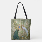 Golden Royal Peacock Temple Dreams Tote Bag (Achterkant)