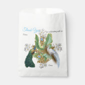 Golden Royal Peacock Temple Trouwdromen Bedankzakje (Voorkant)