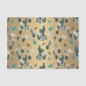 Golden Royal Peacock Temple Trouwdromen Tissuepapier (Voorkant)