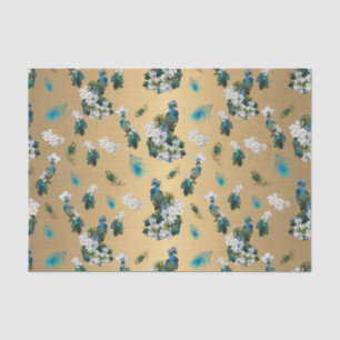 Golden Royal Peacock Temple Trouwdromen Tissuepapier