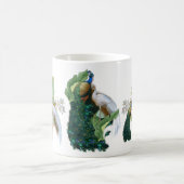 Golden Royal Peacocks & Feathers Koffiemok (Center)