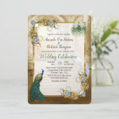 Golden Royal Peacocks - Veren Kaart (Staand voorkant)