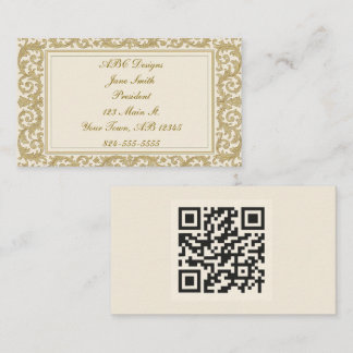 Golden Royal Scrolls Visitekaartje